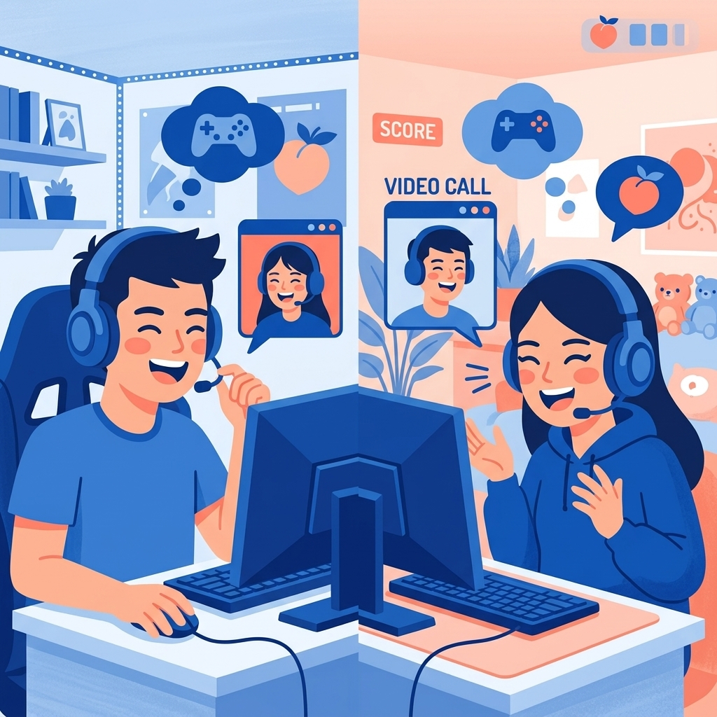 Playing online PC games together